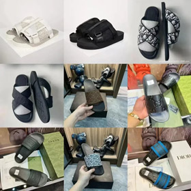 DIOR Alpha Oblique print flat slip-on anti-wear flip-flops-2944  